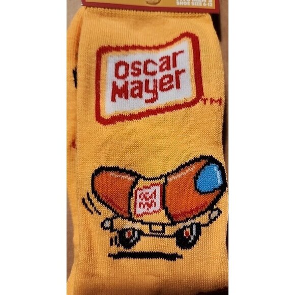 OSCAR MAYER Logo Socks Men's Shoe Size 6-12 New By Odd Sox Wiener mobile - Picture 3 of 7